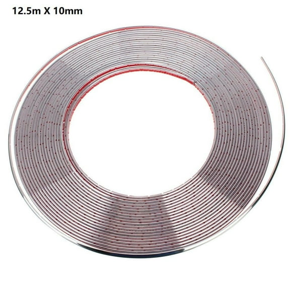 12.5m Flexible PVC Moulding Trim Strip for Walls Ceiling Paneling Tile Edging Silver Adhesive Trim 8mm 10mm