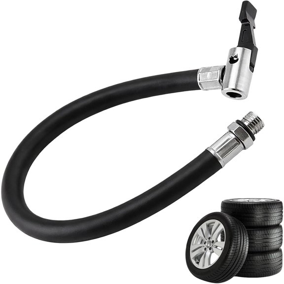 12.5mm Tyre Inflator Adaptor, Universal Dual Valve Pump Connector for Car Bike Tyres, Air Compressor Extension Adapter