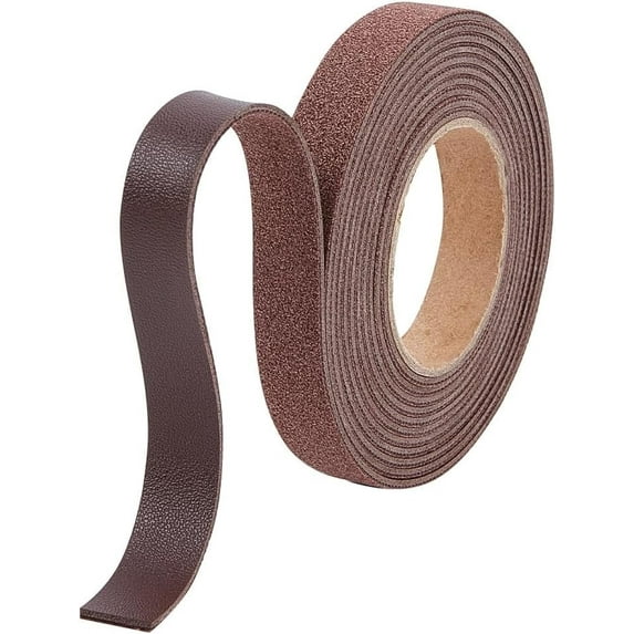 12.5mmx2m Lychee Grain Leather Strips Imitation Leather Strap 1.7mm Thick Flat Leather Cord Threads