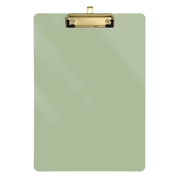 12.5x9 Inch Acrylic Clipboard with Metal Clip – Single-Sided Print & Retractable Hook，Army Green