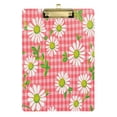 thumbnail image 1 of 12.5x9 Inch Acrylic Clipboard with Metal Clip – Single-Sided Print & Retractable Hook，Retro Red Gingham, 1 of 8