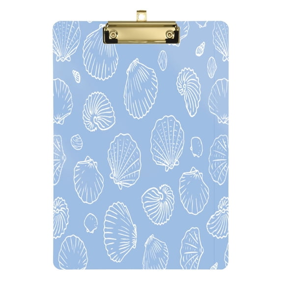 12.5x9 Inch Acrylic Clipboard with Metal Clip – Single-Sided Print & Retractable Hook，Shell