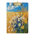 thumbnail image 1 of 12.5x9 Inch Acrylic Clipboard with Metal Clip – Single-Sided Print & Retractable Hook，Wildflowers, 1 of 8