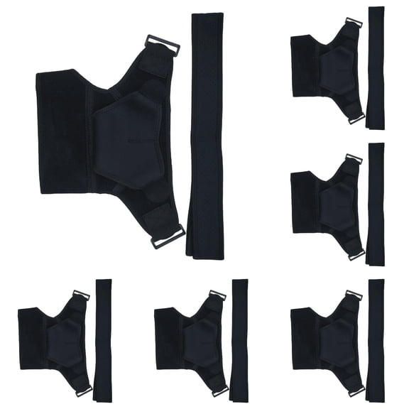 12.6*17.3" Shoulder Support Brace with Pressure Pad for Men Women Adjustable Rotator Compression Sleeve, AC Joint Support Wrap for Torn Tendonitis Dislocation, Fits Right or Left Shoulder