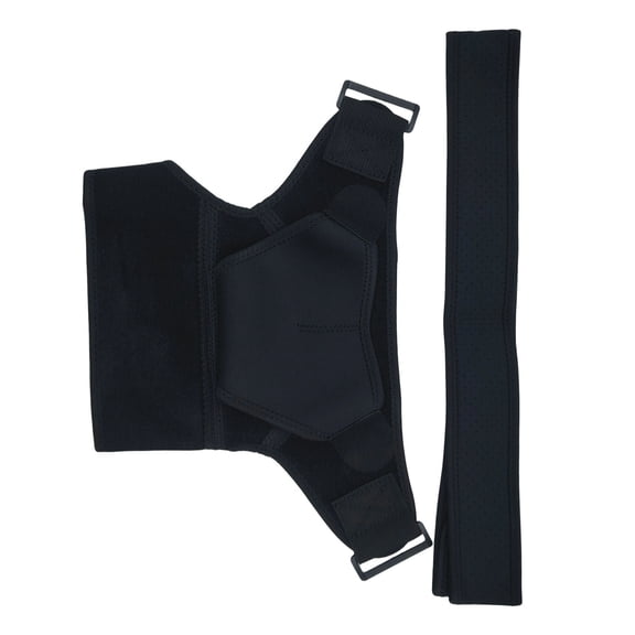12.6*17.3" Shoulder Support Brace with Pressure Pad for Men Women Adjustable Rotator Compression Sleeve, AC Joint Support Wrap for Torn Tendonitis Dislocation, Fits Right or Left Shoulder