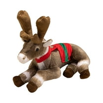 12.6" Christmas Reindeer Plush Toy – Soft Stuffed Reindeer Doll, Holiday Christmas Plush Decoration, Cuddly Festive Plush Gift for Home, Sofa, Bed, or Shelf