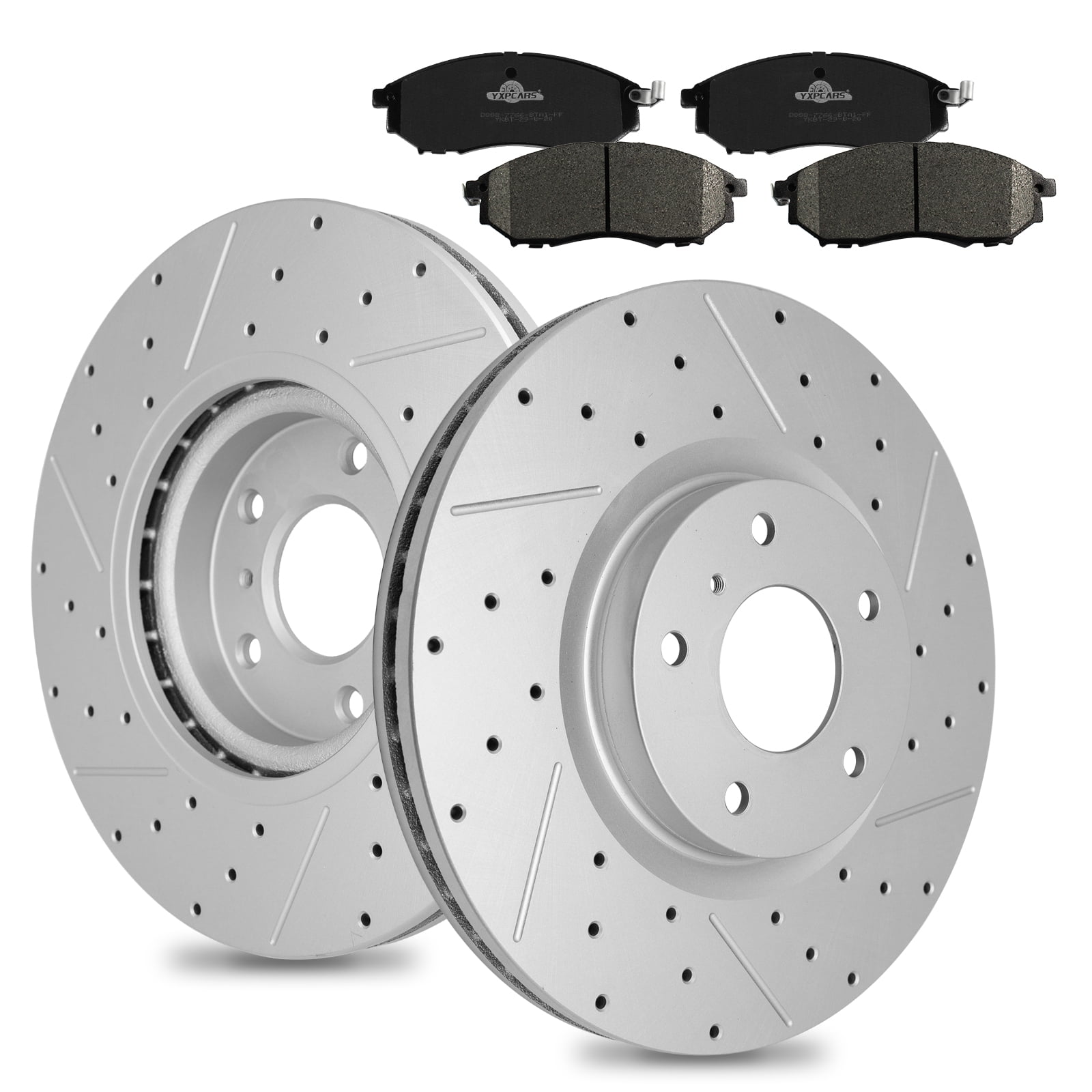 12.6" Front Drilled Rotors + Brake Pads for Nissan 350Z 370Z Infiniti