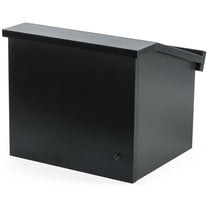 12.6"H Tabletop Portable Podium, Folding, Angled Surface with Lip, Hollow Storage Area (Black) (LCTFLDNGOB)