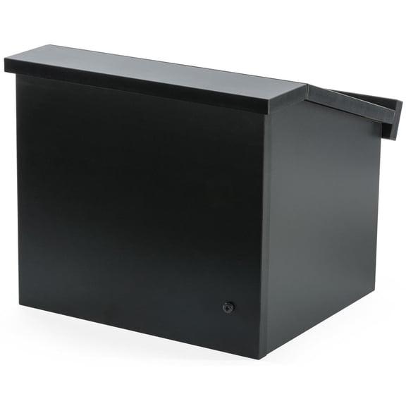 12.6"H Tabletop Portable Podium, Folding, Angled Surface with Lip, Hollow Storage Area (Black) (LCTFLDNGOB)