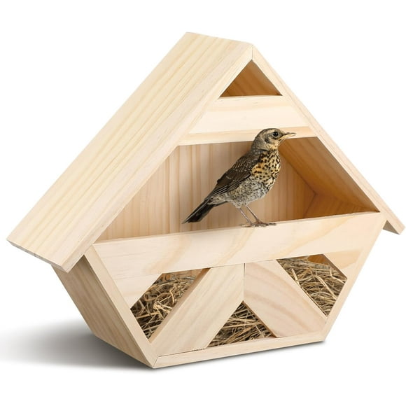12.6 Inch Cedar Dove Nesting Box Wooden Dove House Nest for Bird Pigeon Outside Nesting and Roosting Platform Morning Garden Decoration for Outside Pigeon