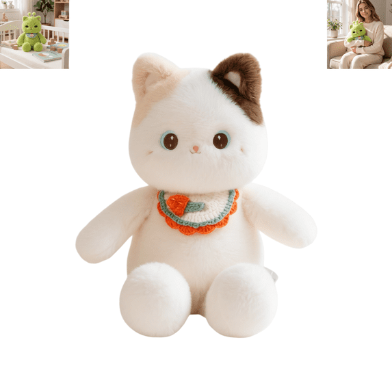 12.6 Inch Cute Alien Cat Plush Toy, Soft Stuffed Alien Cat Plushie, Creative Funny Plush Animal Gift for Christmas, Birthday Holiday