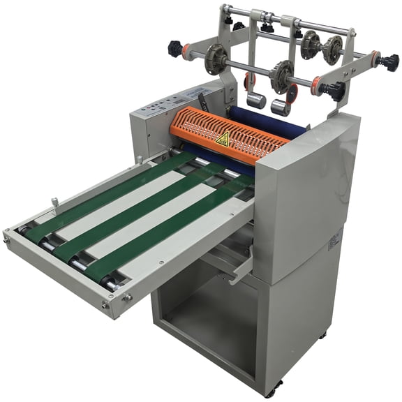 12.6 InchVertical Steel Roller Laminating Machine 110V Cold Thermal Laminator with Conveyor Belt
