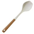 thumbnail image 1 of 12.6'' Kitchen Spatula Spoon,Multifunction Spatula Spoon for Nonstick Cookwares,Great for Cooking and Serving, Sturdy BPA-Free Matte Silicone,Wood Handle Spatula for Mixing, Scoop,and Scrape(Beige), 1 of 6
