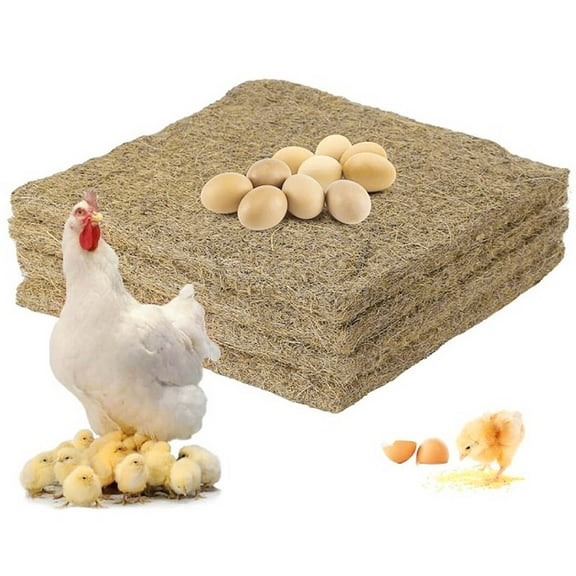 12/6 PCS Chicken Nesting Pads, Laying Hen Nesting Pad Thickened Washable Liners Reusable Poultry Bedding Mat Cuttable Nest Multifunctional Chicken Nesting Box Liners for Hen Laying Eggs