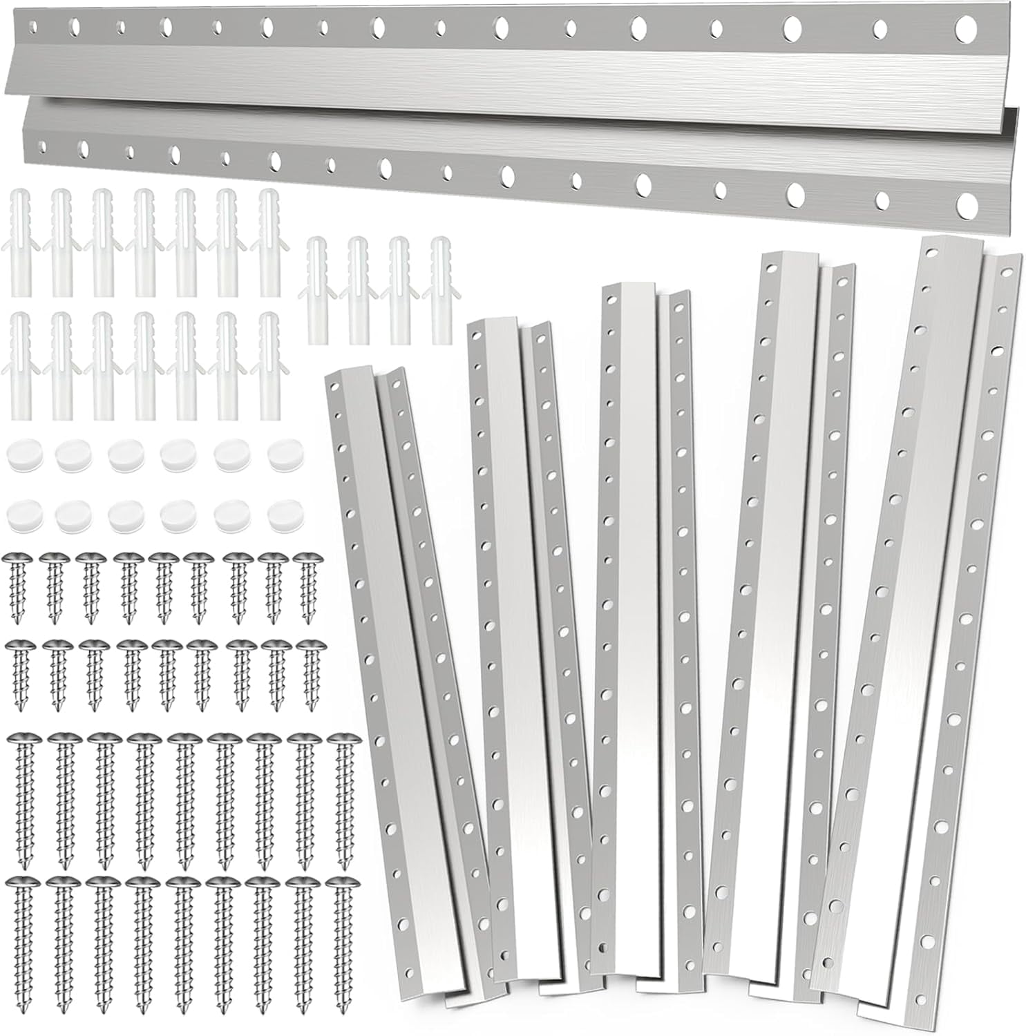12"-6 Pairs French Cleat Hanger,Z-Hanger Picture Hanging Kit,Wall Mounting Brackets Cleat Picture Hanger Kit Z Bar Clips for Hanger Supports 60 lbs,Z Bar Hanger for Pictures,Mirrors,and Art