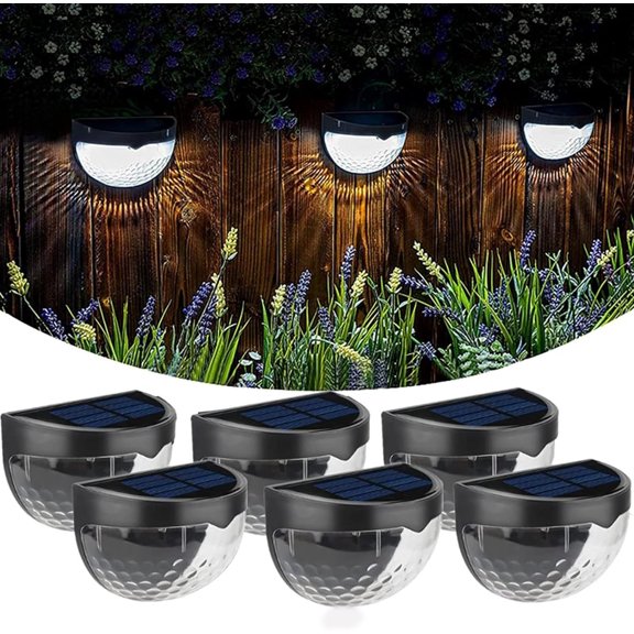 12/6 Solar fence lights, solar platform lights, solar wall lights, rechargeable solar cells, suitable for front porches, security lights, wall installation, terraces, fences, garages, decoration