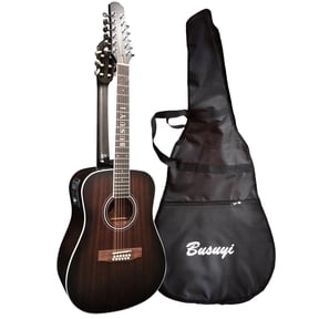 12/6 Strings Acoustic Double Neck, Double Sided Busuyi Guitar 2021 NPT