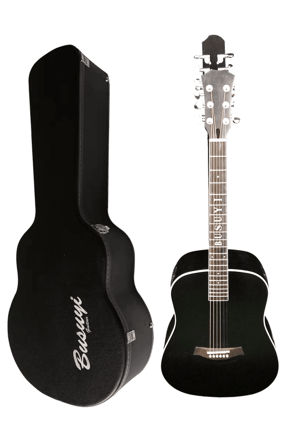 12/6 Strings Acoustic Double Neck, Double Sided Busuyi Guitar 2021 PS With Hard Case