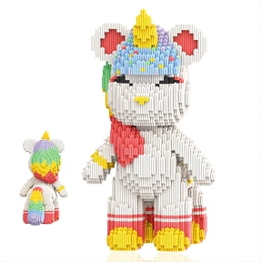SehrKlug Unicorn Teddy Bear Micro Building Blocks for Adults, Ages 14+, Mindful-Build Collectible Bricks Set, Aesthetic Room Decor Gifts, 5100 pcs