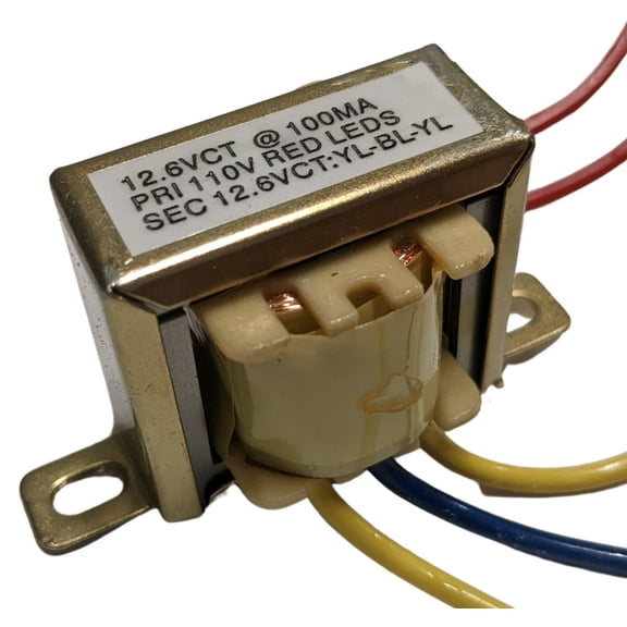 12.6 VCT 0.1A Power Transformer with Wire Leads and Foot Mount