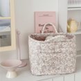 thumbnail image 1 of 12.6'' Women's Large Capacity Quilted Car Storage Basket Tote Bag, Foldable Washable Multifunctional Diaper Organizer for Moms Daily Use, 1 of 2