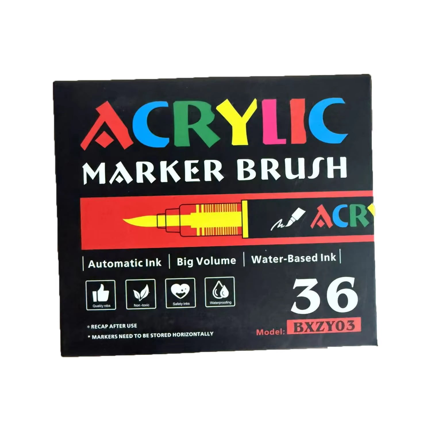 12-60 Colors Direct Liquid Acrylic Paint Marker Sets Professional Drawing Soft Brush Tip Pens Art Supplies Back To Art studio