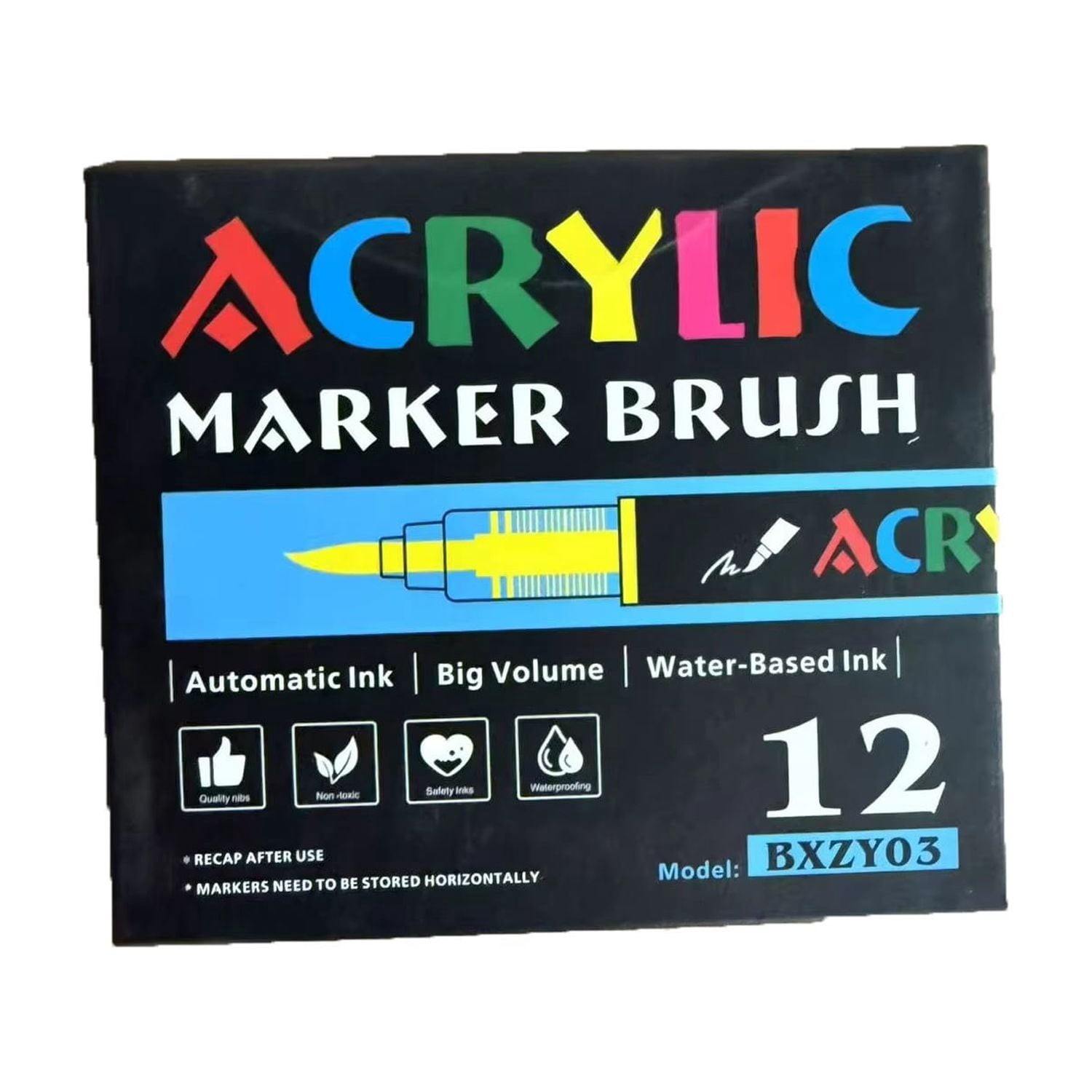 12-60 Colors Direct Liquid Acrylic Paint Marker Sets Professional Drawing Soft Brush Tip Pens Art Supplies Back To Art studio