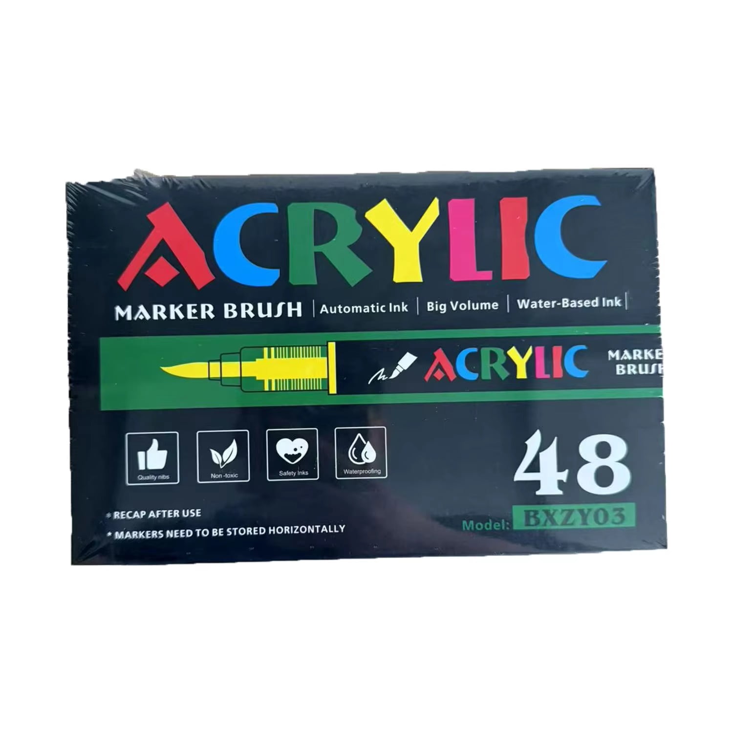 12-60 Colors Direct Liquid Acrylic Paint Marker Sets Professional Drawing Soft Brush Tip Pens Art Supplies Back To Art studio