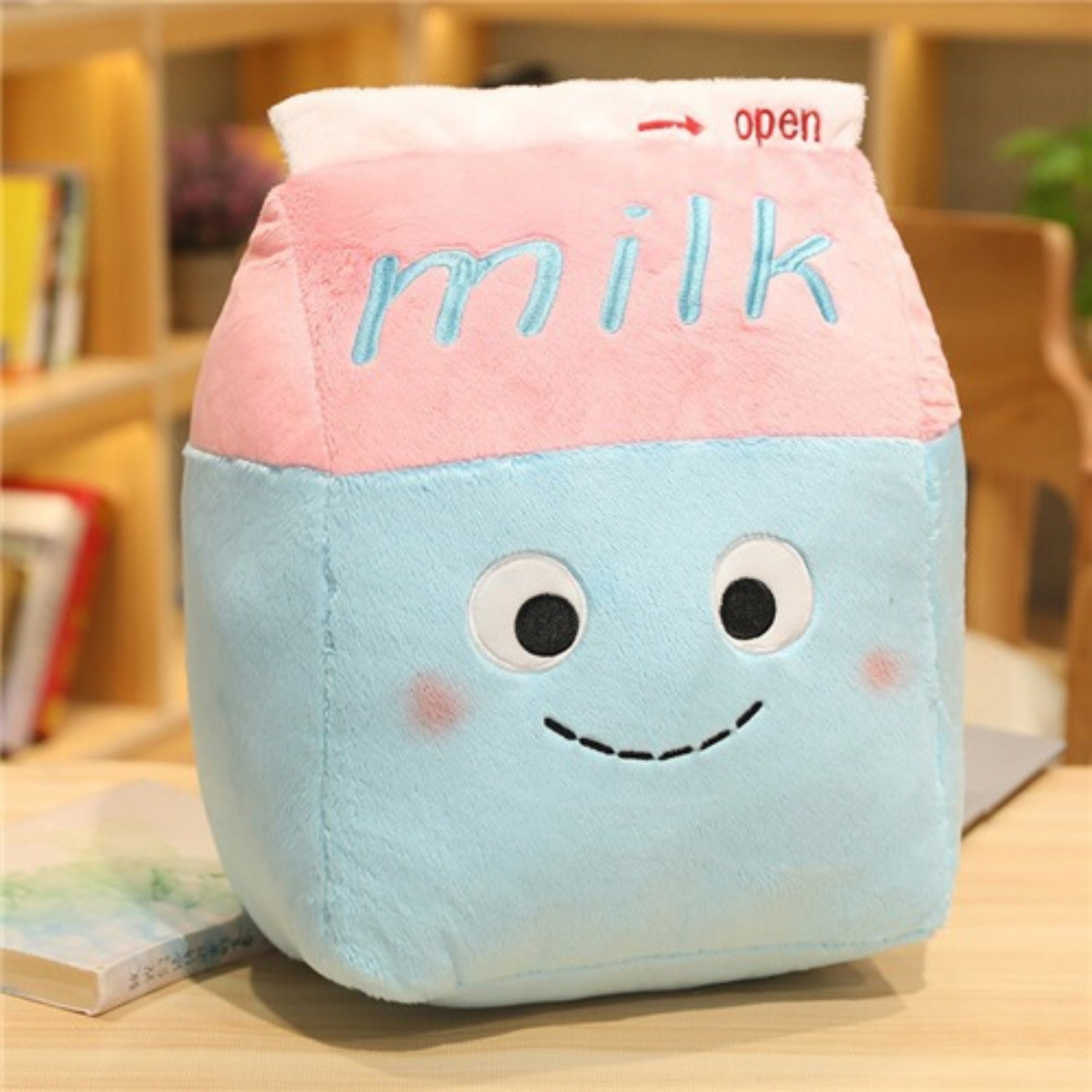12.6Inch Large Milk Plushies Stuffed Animals, Kawaii Soft Plush Throw Pillow, Perfect Christmas New Year Birthday Valentines Easter Gifts, Easter Basket Stuffers