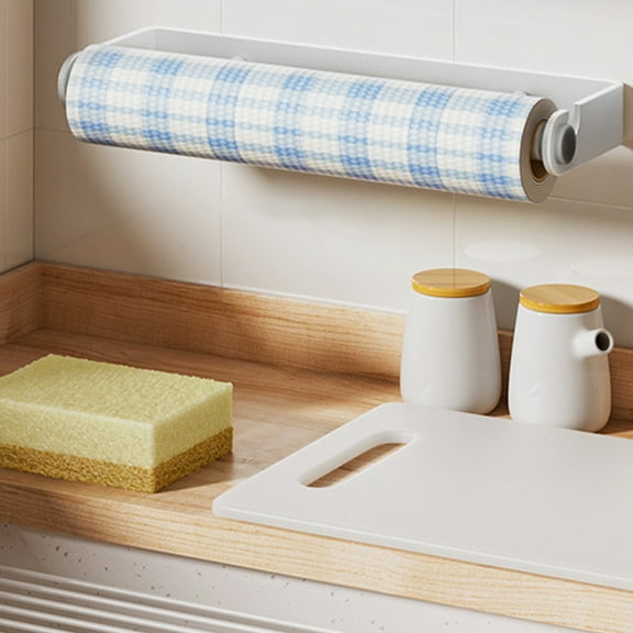 12.6in Aluminum Alloy Wall Mounted Toilet Tissue Roll Holder, Hanging Paper Towel Rack, For Bathroom Kitchen, Space Saving, Rust-Resistant, Durable, Modern Design