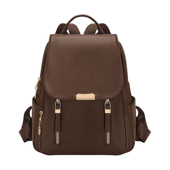 12.6in Drawelry Laptop Backpack for Women, Waterproof Large Bag with 4 Compartments and 8 Zip Pockets, Multifunctional Storage Casual Rucksack with Sturdy Handle, Chic Daypack for Travel, Work