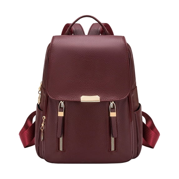 12.6in Drawelry Laptop Backpack for Women, Waterproof Large Bag with 4 Compartments and 8 Zip Pockets, Multifunctional Storage Casual Rucksack with Sturdy Handle, Chic Daypack for Travel, Work