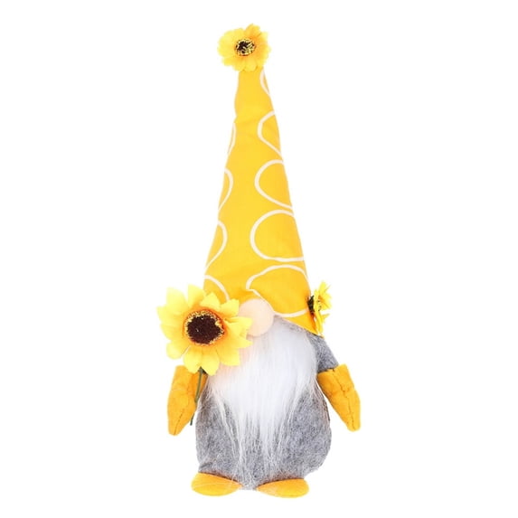 12.6inSunflower Garden Gnome Swedish Doll,Tiered Tray Ornaments Sunflower Garden Dwarf Ornament Gift Cloth Spring-summer Plush Elf Dwarf Decorations Home Festival Decor