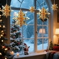 thumbnail image 1 of 12/6pcs Winter Christmas Snowflake Decorations, 3D Snowflakes Hanging Decorations for Christmas Garland Winter Holiday Home Birthday Party Decor, 1 of 9