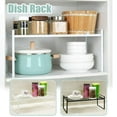 thumbnail image 1 of 12.7" / 19.7" Dish Rack, Kitchen Shelf Organizer Rack, Cabinet Organizer, Space Saving Rack, Stackable Kitchen Dish Organizer, Adjustable Cabinet, 1 of 10