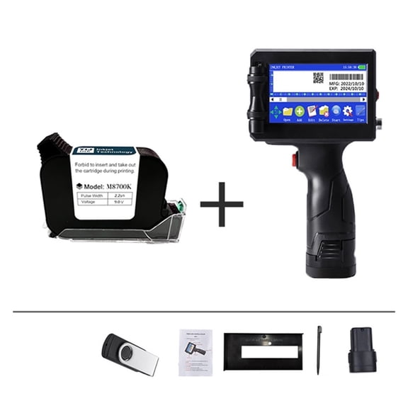 12.7/25.4 Mm Label Printer, Handheld Inkjet Printer, QR Bar Lot Number Logo Pattern Coding Machine Portable ,Portable & User