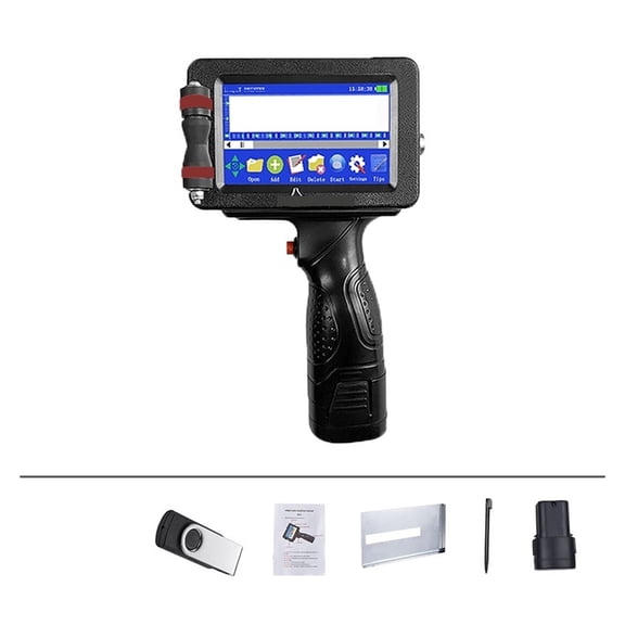 12.7/25.4mm Portable Printer ,Handheld Inkjet Printer,QR Bar Batch Code Date Number Logo Expiry Date ,24 Languages ,Multifunction Inkjet Printer