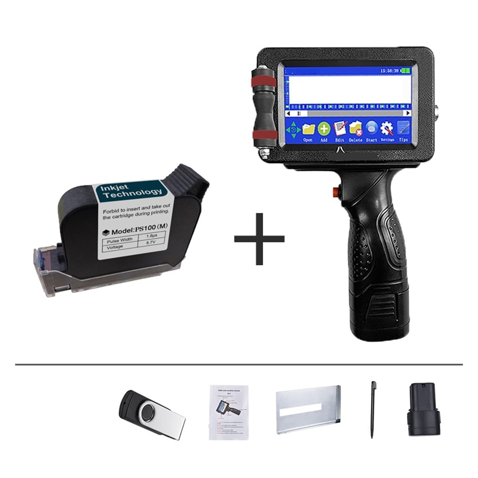 12.7/25.4mm Portable Printer ,Handheld Inkjet Printer,QR Bar Batch Code ...