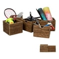 thumbnail image 1 of 12.7 in Foldable Seagrass and Banana Leaf Storage Basket with Iron Wire Frame (Set of 4), 1 of 4