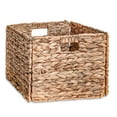 thumbnail image 1 of 12.7 in Foldable Water Hyacinth Storage Basket with Iron Wire Frame, 1 of 6