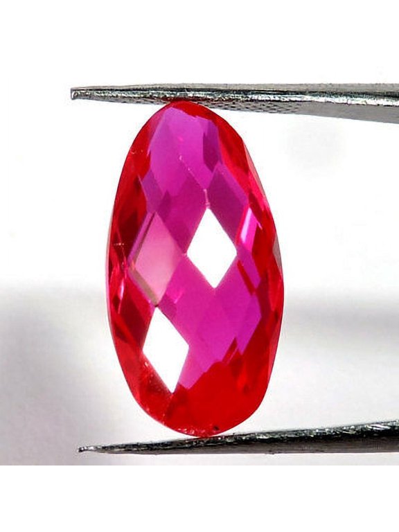 12.70Cts. Imitation Ruby Beadamche Checker Drops Double Cut Loose Gemstones