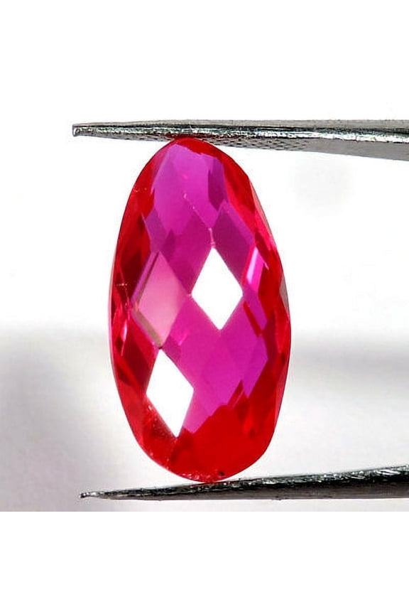 12.70Cts. Imitation Ruby Beadamche Checker Drops Double Cut Loose Gemstones