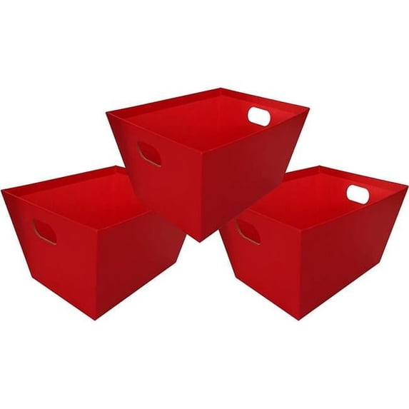 12.72 in. Paper Basket, Red - Pack of 3