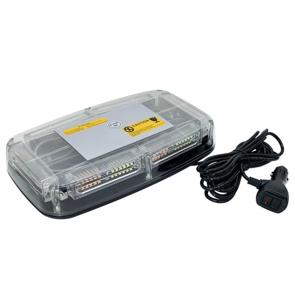 12" 72LED Rooftop Mini Strobe Lights, Emergency Safety Flashing Beacon Light Bar with Magnetic Base for Construction Vehicles, Trucks, Postal Car