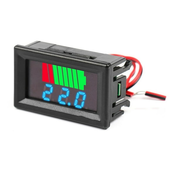 12-72V Battery Charge Indicator Lithium Battery Capacity Meter Digital Display Car Battery Charge Level Indicator Accessories