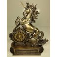 thumbnail image 1 of 12.75 Inch Rearing Unicorn Cold Cast Bronze Figurine Clock, 1 of 4