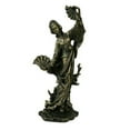 thumbnail image 1 of 12.75 Inch Resin Standing Geisha Woman with Fans Statue Figurine, 1 of 2