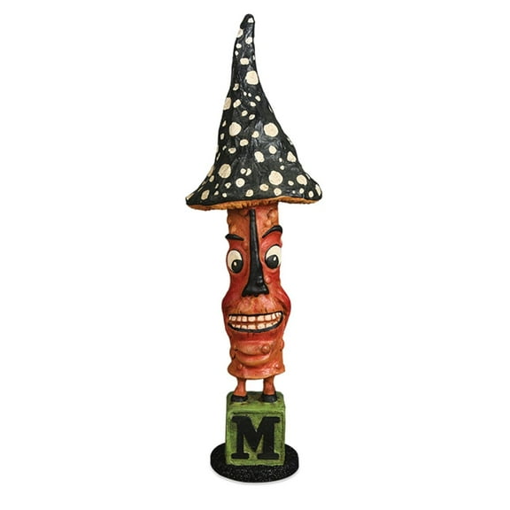 Bethany Lowe 12.75In Shroom Figurine, Polyresin, Mushroom Face Hh9217