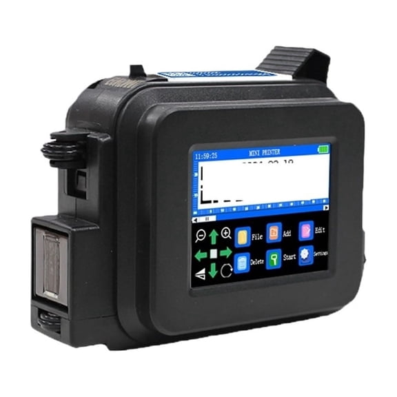 12.7MM Portable Coder Handheld Inkjet Printer For Text QR Barcode Batch Number Logo Date Label With Fast-Dry Ink