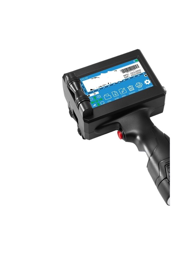 12.7MM Printing Gun Batch Coding Machine Logo Code Printer Expiry Date Portable Handheld Inkjet Printer ,Crisp Output